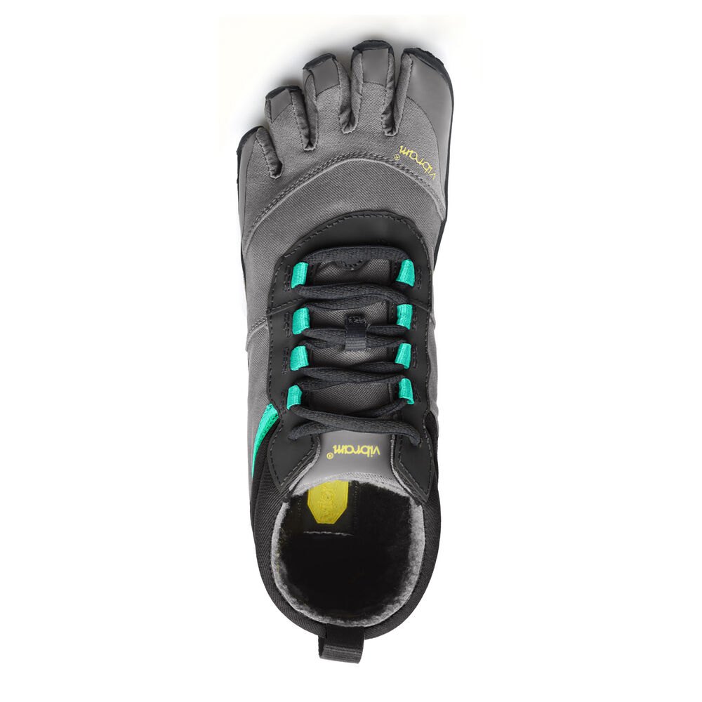 Vibram FiveFingers Dames V-Trek Insulated - Bergschoenen Zwart/Grijs/Groen - 169075KOP